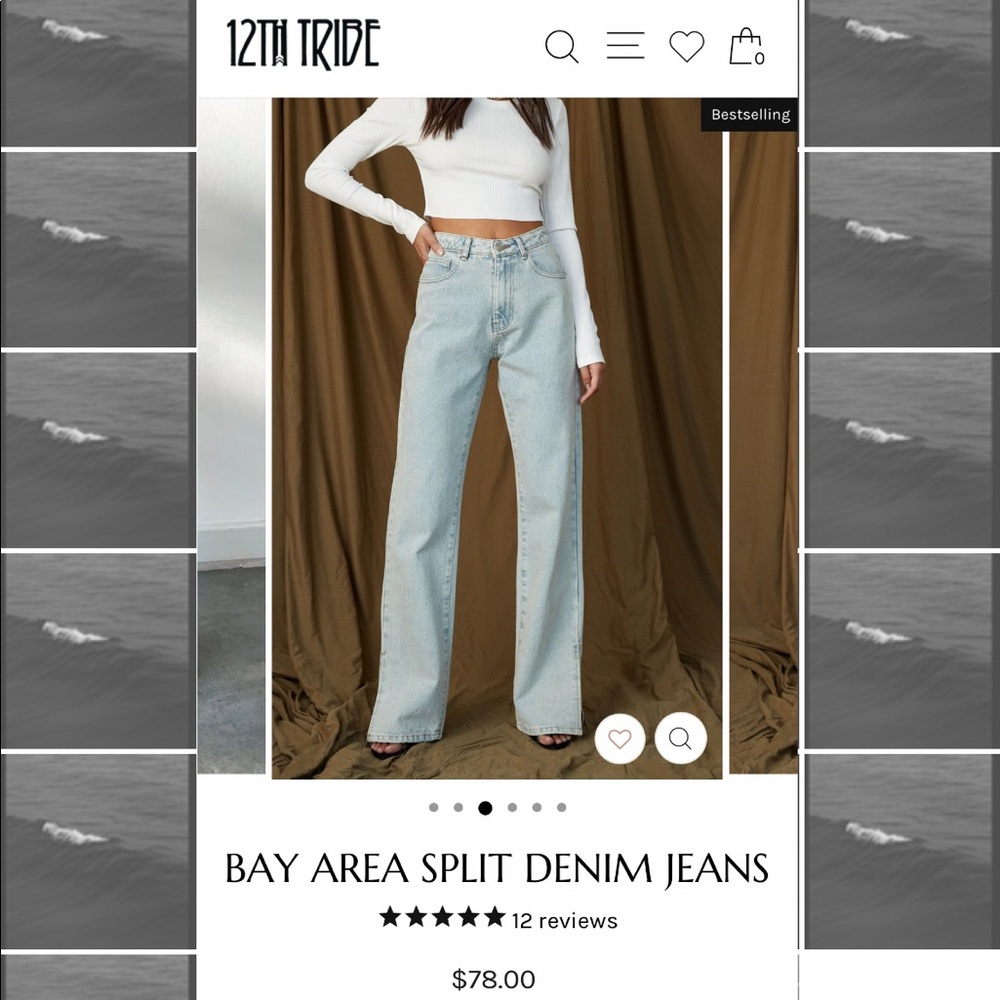 12th Tribe Bay Area Split Denim Jeans